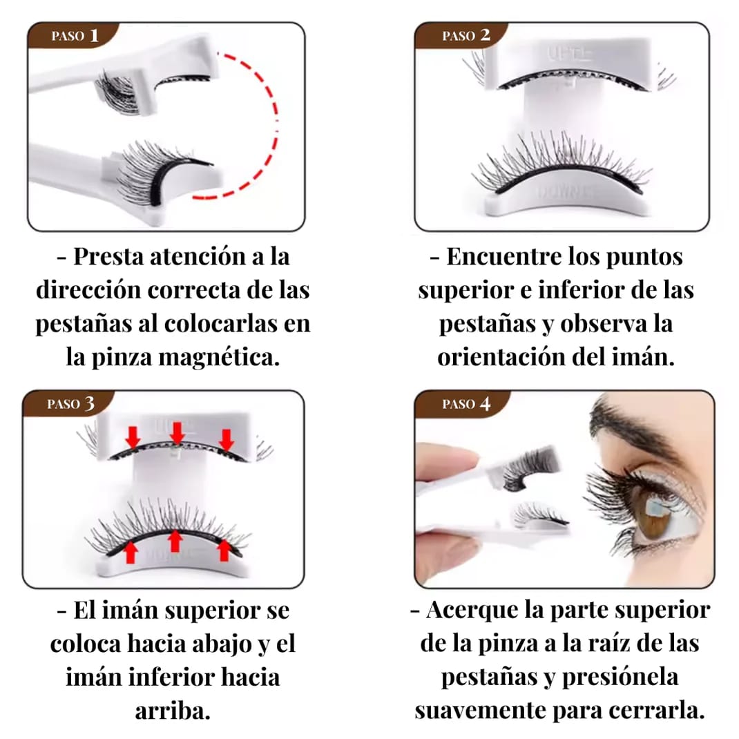 Pestañas magneticas x2 unidades